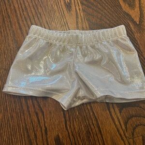 Shimmering Silver Shorts